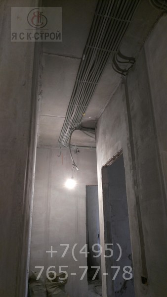 Электрика под ключ трасса проводов по потолку